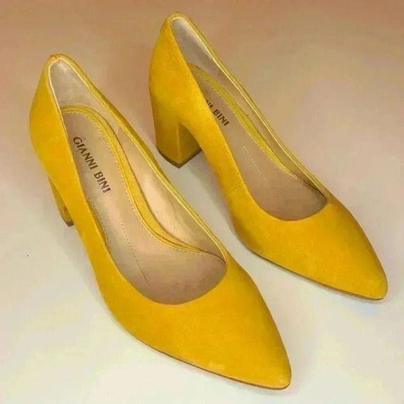 Gianni Bini Women’s Heels Yellow size 5.5 - Picture 6 of 7